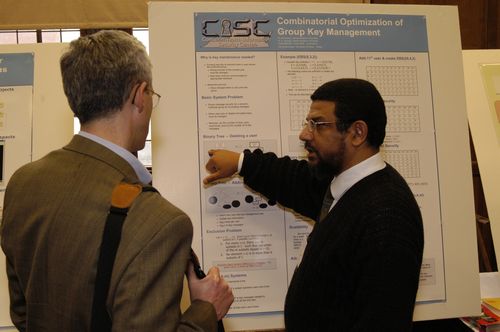 The Symposium kicked off with a poster session in which over 50 students & faculty teams presented their work and discussed their research.