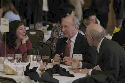 Gene Spafford, CERIAS founder & director, welcomes the researches, students, government officials, and industry representatives to the 4th Annual Security Symposium