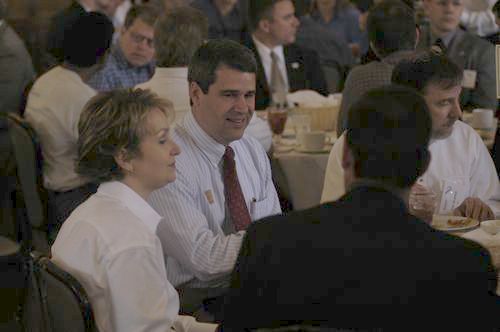 Participants enjoy lunch in the Union Ballroom