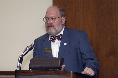 Gene Spafford introduces Keynote speaker, Howard Schmidt, Special Assistant to the President of the United States for Cybersecurity.