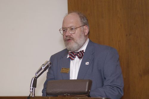 Gene Spafford introduces Keynote speaker, Howard Schmidt, Special Assistant to the President of the United States for Cybersecurity.
