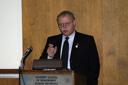 Gene Spafford introduces Keynote speaker, Howard Schmidt, Special Assistant to the President of the United States for Cybersecurity.
