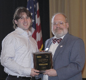 Brian Groden recieves the Cisco Graduate Scholarship award