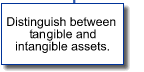 distinguish between tangible and intangible assets