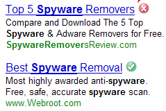 McAfee SiteAdvisor info in Google search results