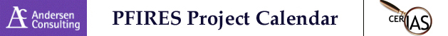 Andersen Consulting/CERIAS PFIRES Project Calendar Header