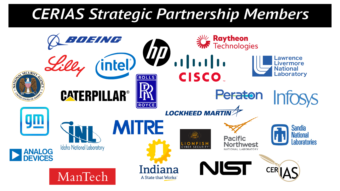 Logos of CERIAS Strategic Partners