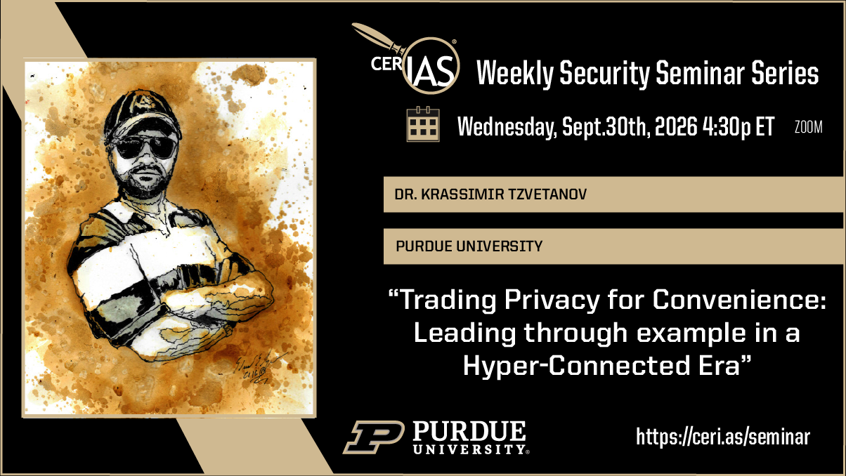 KrassimirTzvetanov Graduate Research Assistant, Purdue University09/30/2026 04:30pm