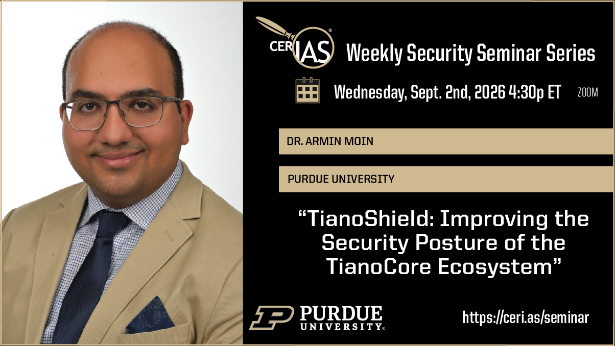 Armin Moin Purdue University09/02/2026 04:30pm