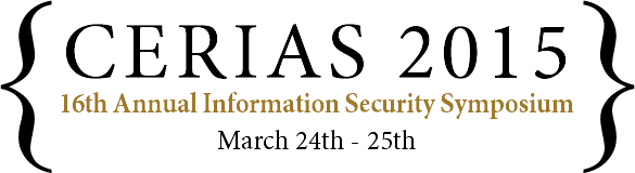 CERIAS Annual Information Security Symposium - March 24th - 25th 2015