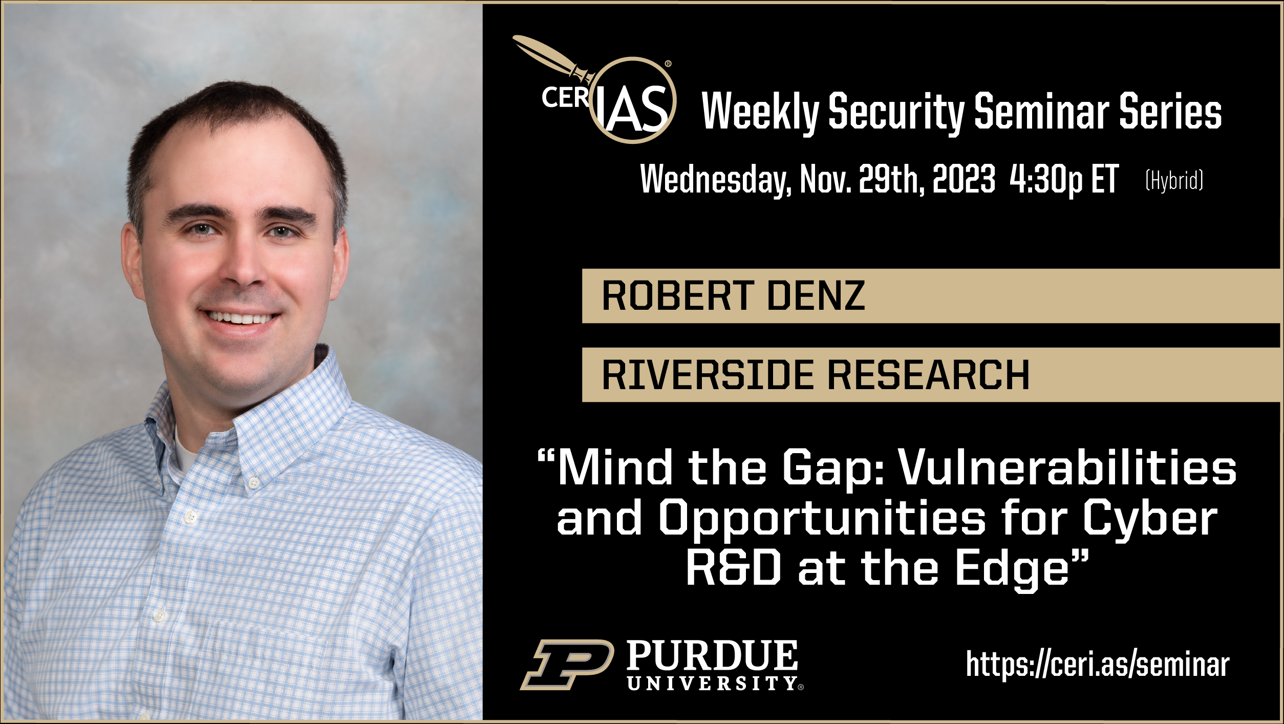 Robert Denz Riverside Research11/29/2023 04:30pm
