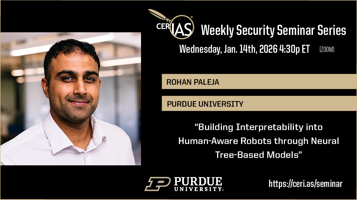 Rohan Paleja Purdue University01/14/2026 04:30pm