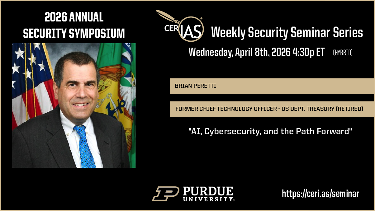 Brian Peretti CTO U.S. Dept. of Treasury (Retired)04/08/2026 04:30pm