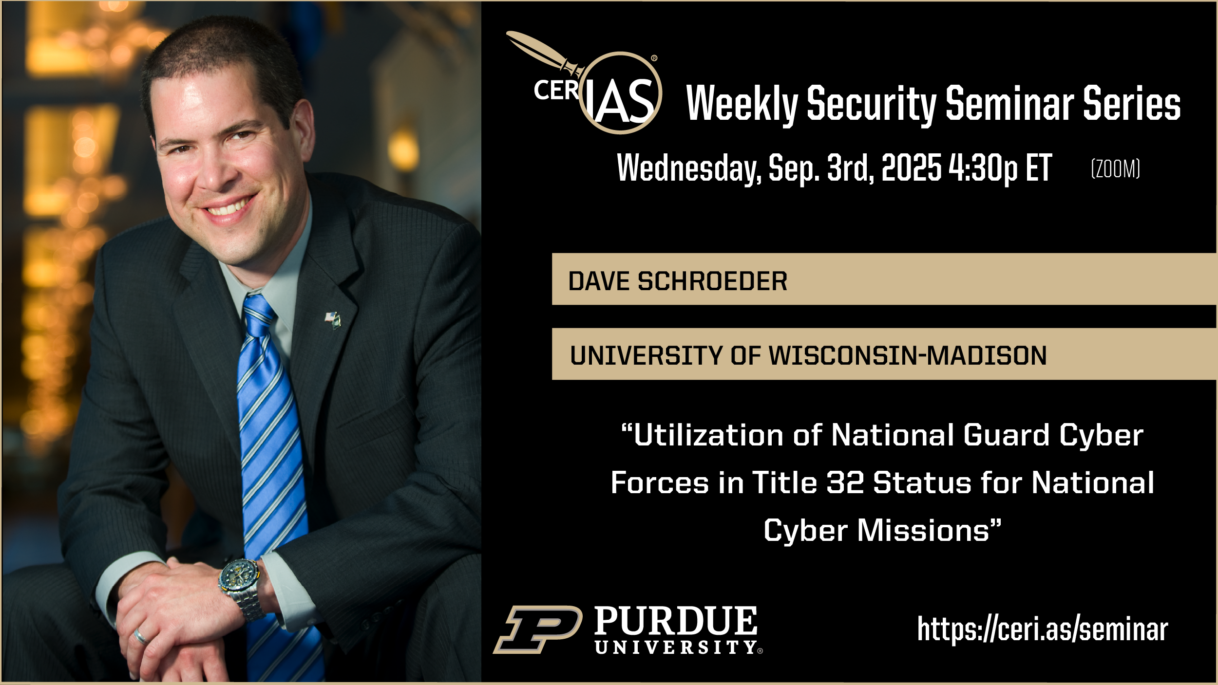 Dave Schroeder University of Wisconsin-Madison09/03/2025 04:30pm