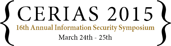 CERIAS 2015 15th Annual Information Security Symposium