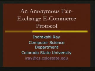 An Anonymous Fair-Exchange E-Commerce Protocol