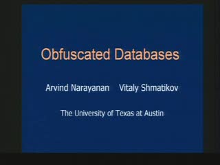 Obfuscated Databases: Definitions and Constructions