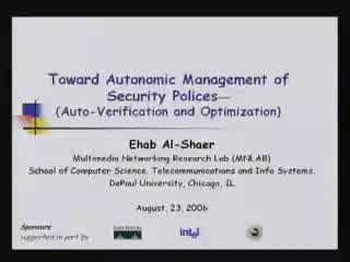 Toward Autonomic Security Policy Management