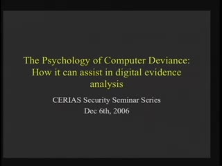 The Psychology of Computer Deviance: How it can assist in digital evidence analysis.