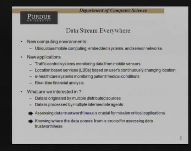 Provenance-based Data Trustworthiness Assessment in Data Streams