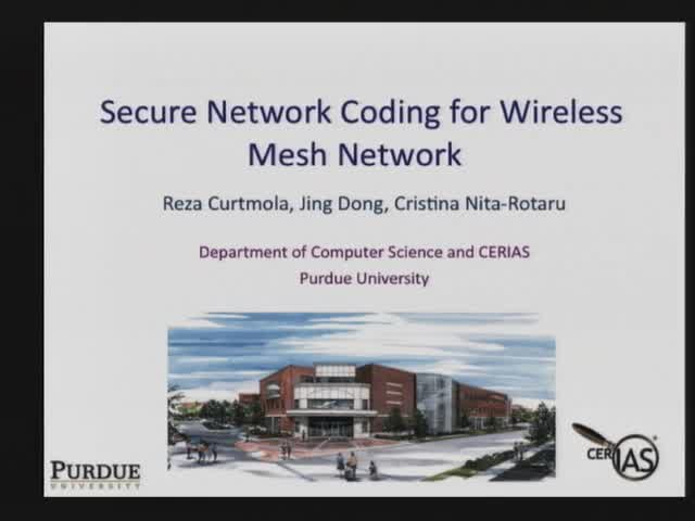 Secure Network Coding for Wireless Mesh Networks