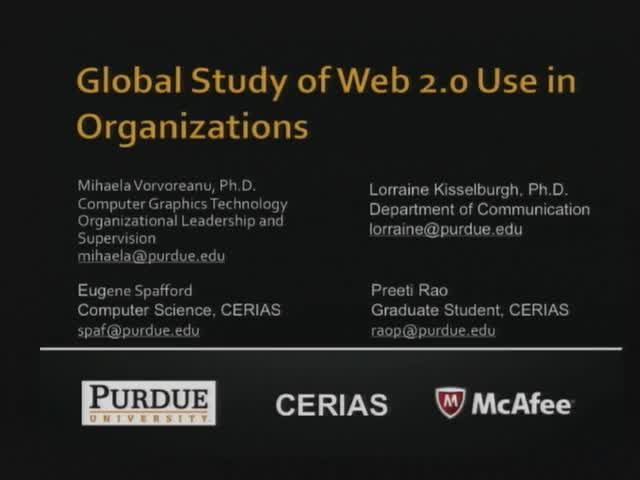 Global Study of Web 2.0 Use in Organizations