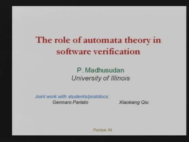 The role of automata theory in software verification