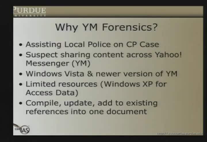 Yahoo! Messenger Forensics on Windows Vista and Windows 7