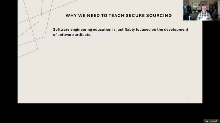 Secure Sourcing of COTS Products: A Critical Missing Element in Software Engineering Education