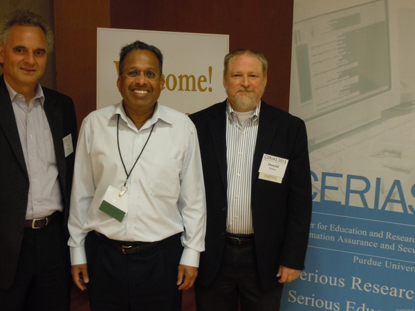 Paul Conoval (Northrup Grumman), Prof. Bharat Bhargava (Purdue), Donald Steiner (Northrup Grumman),